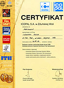 certyfikat ICOPAL S.A. dla thermbau